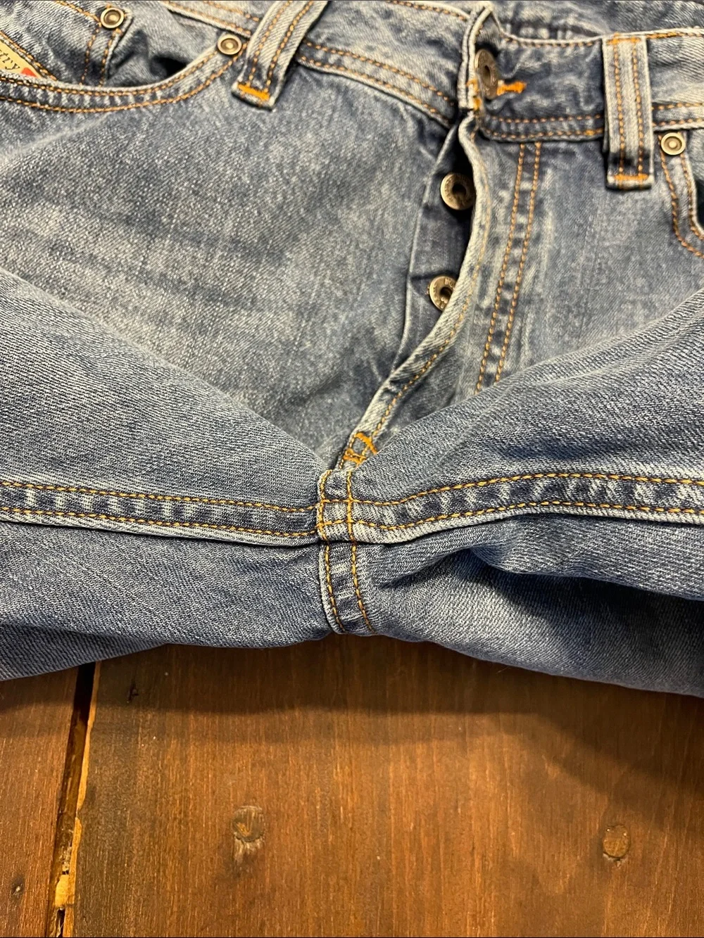 Diesel Industry Men’s Viker Button Fly Straight Leg Denim Jeans Size 32 x 32